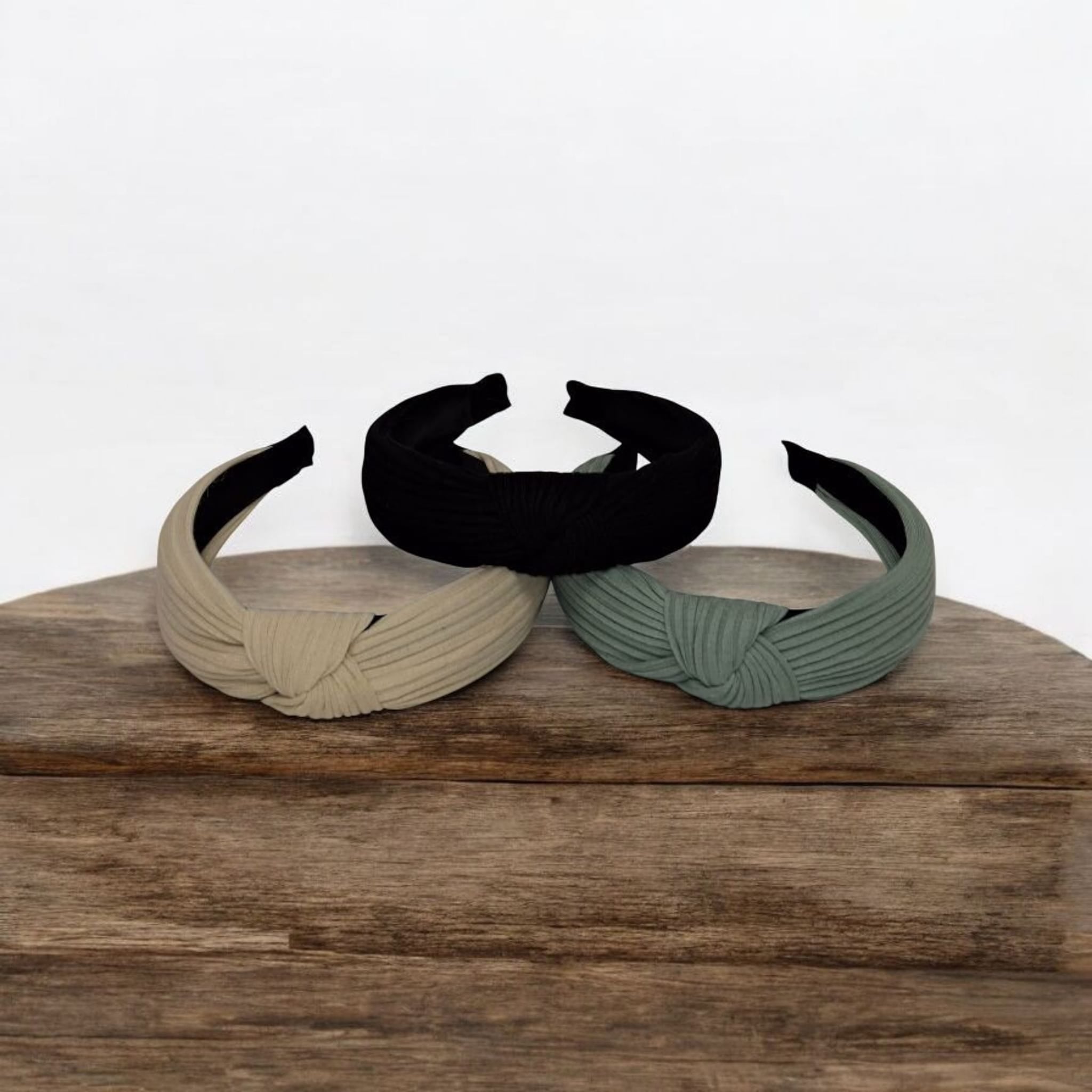 Knotted Fabric Headbands – Non-Slip Design (Set of 3)