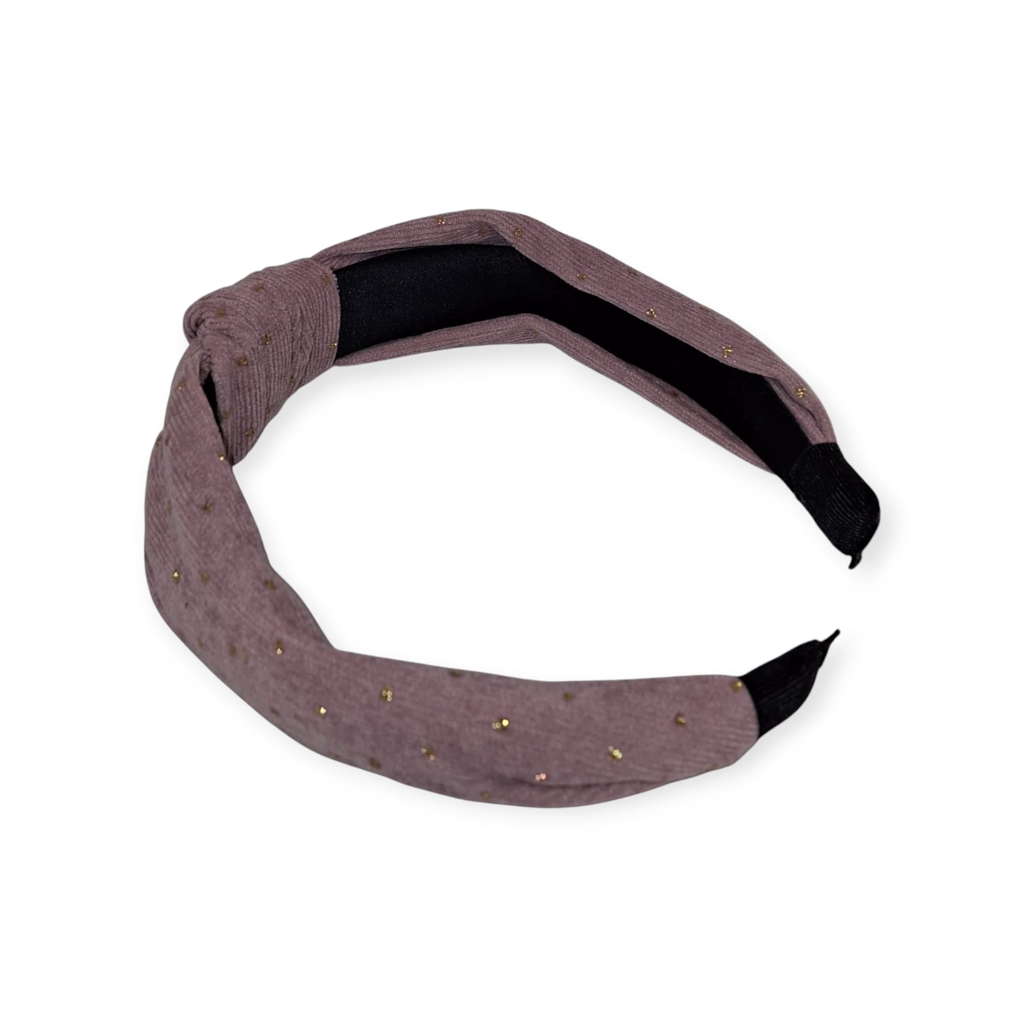 Knotted Fabric Headband with Gold Shine – Assorted Colors (Set of 12)