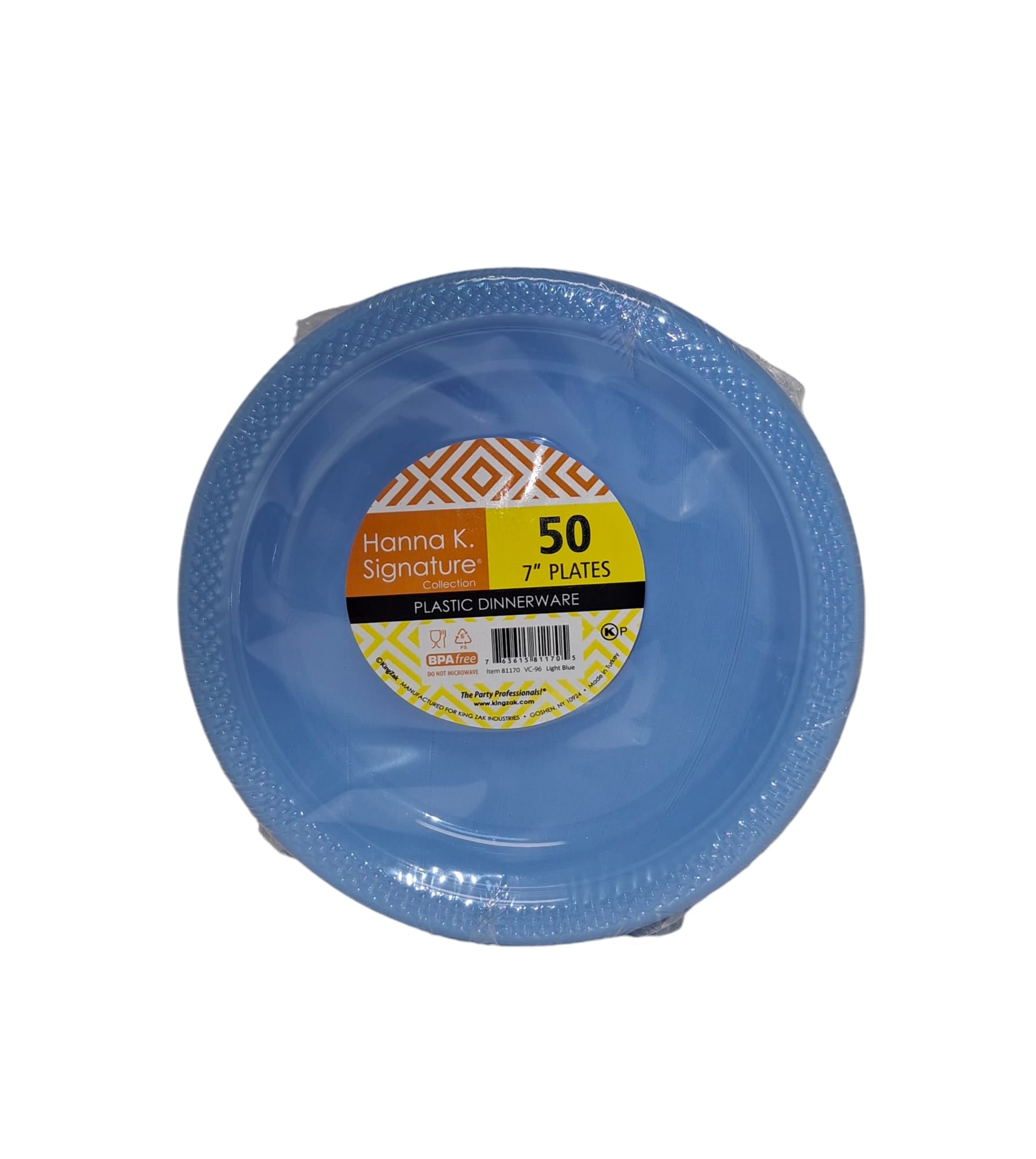 Disposable Plastic Plate Set (50 Pieces): Assorted Sizes - 10" and 7"