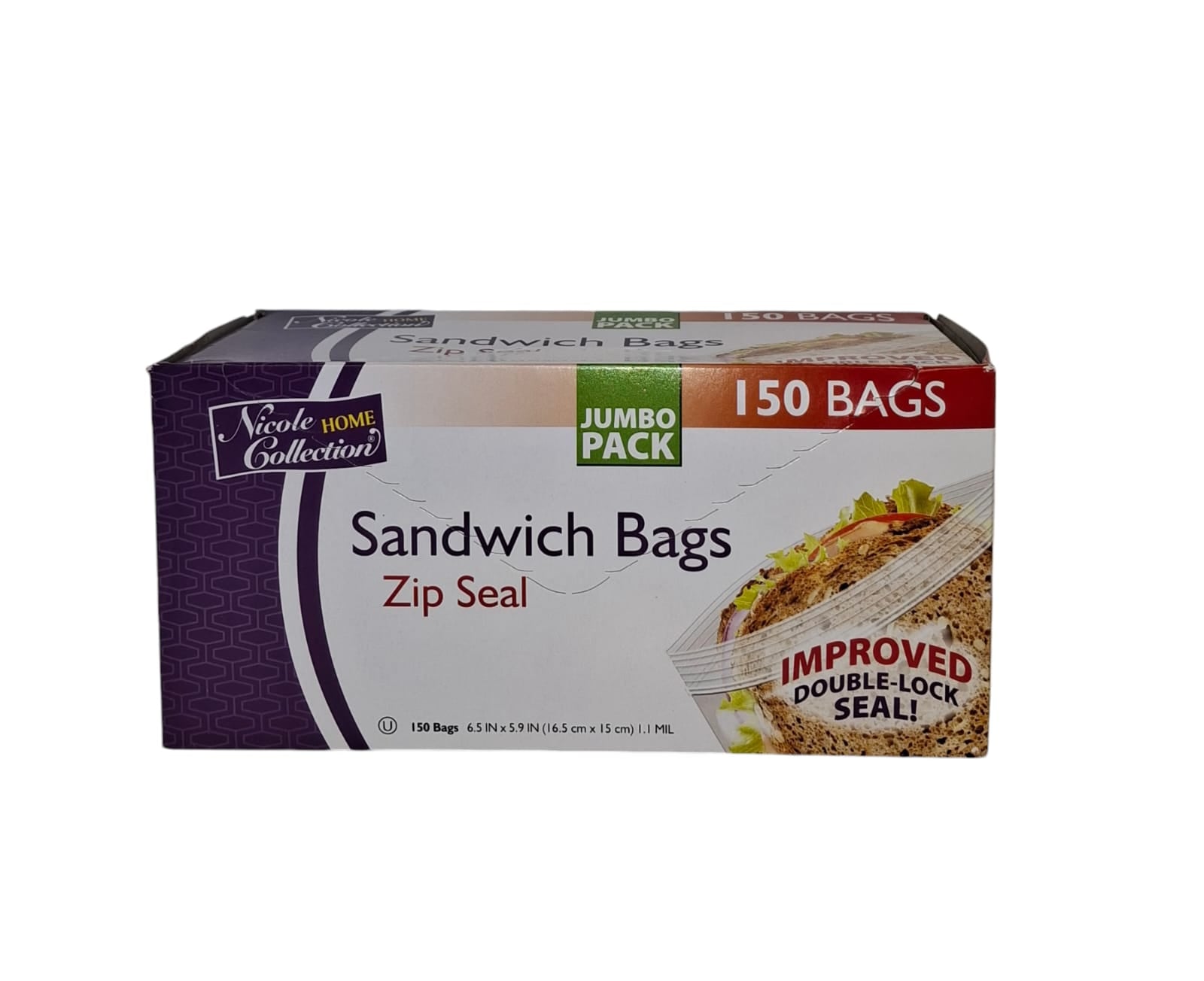 150 Sandwich Bags Zip Seal - Nicole Home Collections