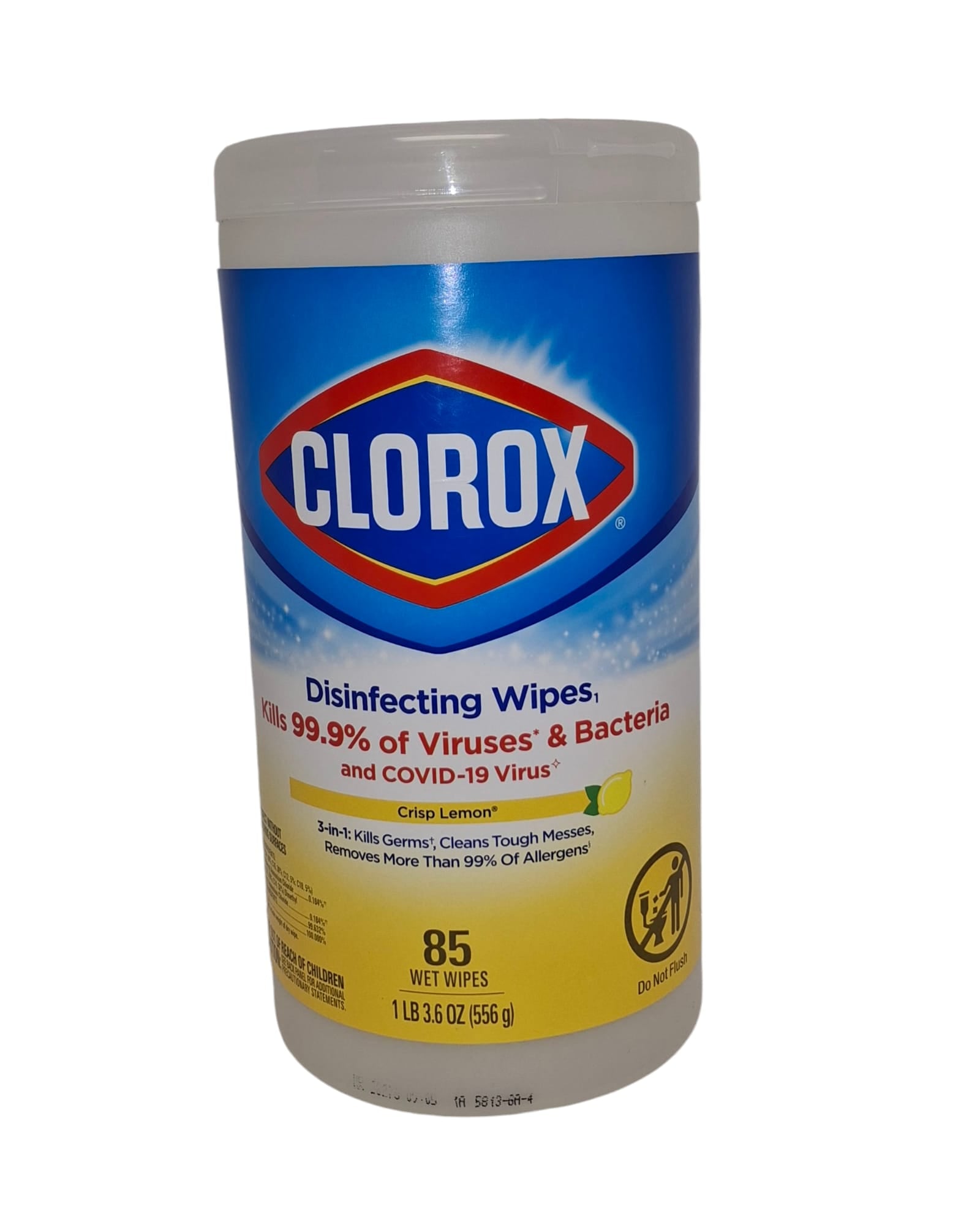 Clorox Disinfecting Wipes, Kills 99.9% of Viruses & Bacteria, 85 Wet Wipes, 1 LB 3.6 OZ (556)