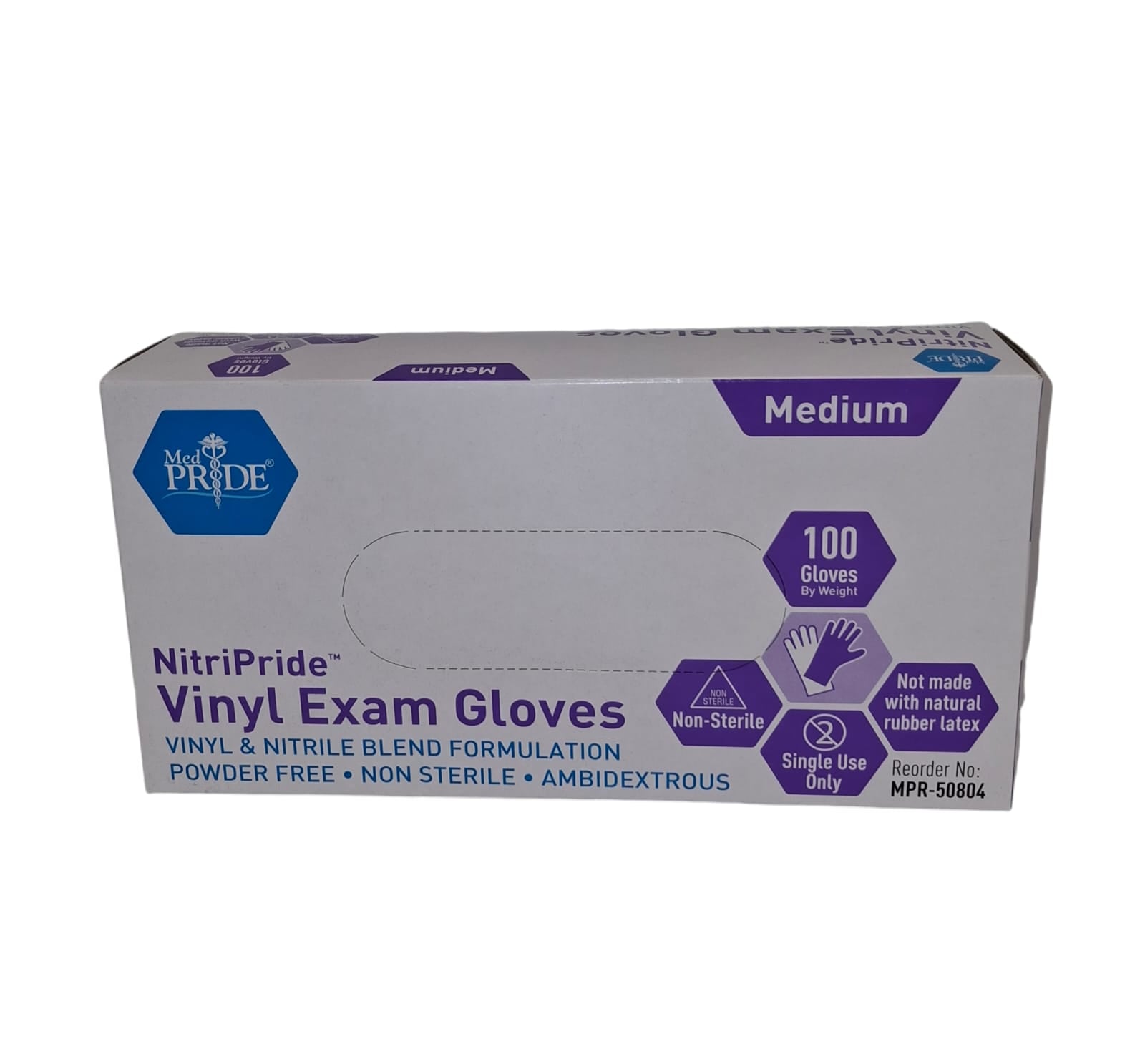 NitriPride™ 100 Medium Vinyl Exam Gloves