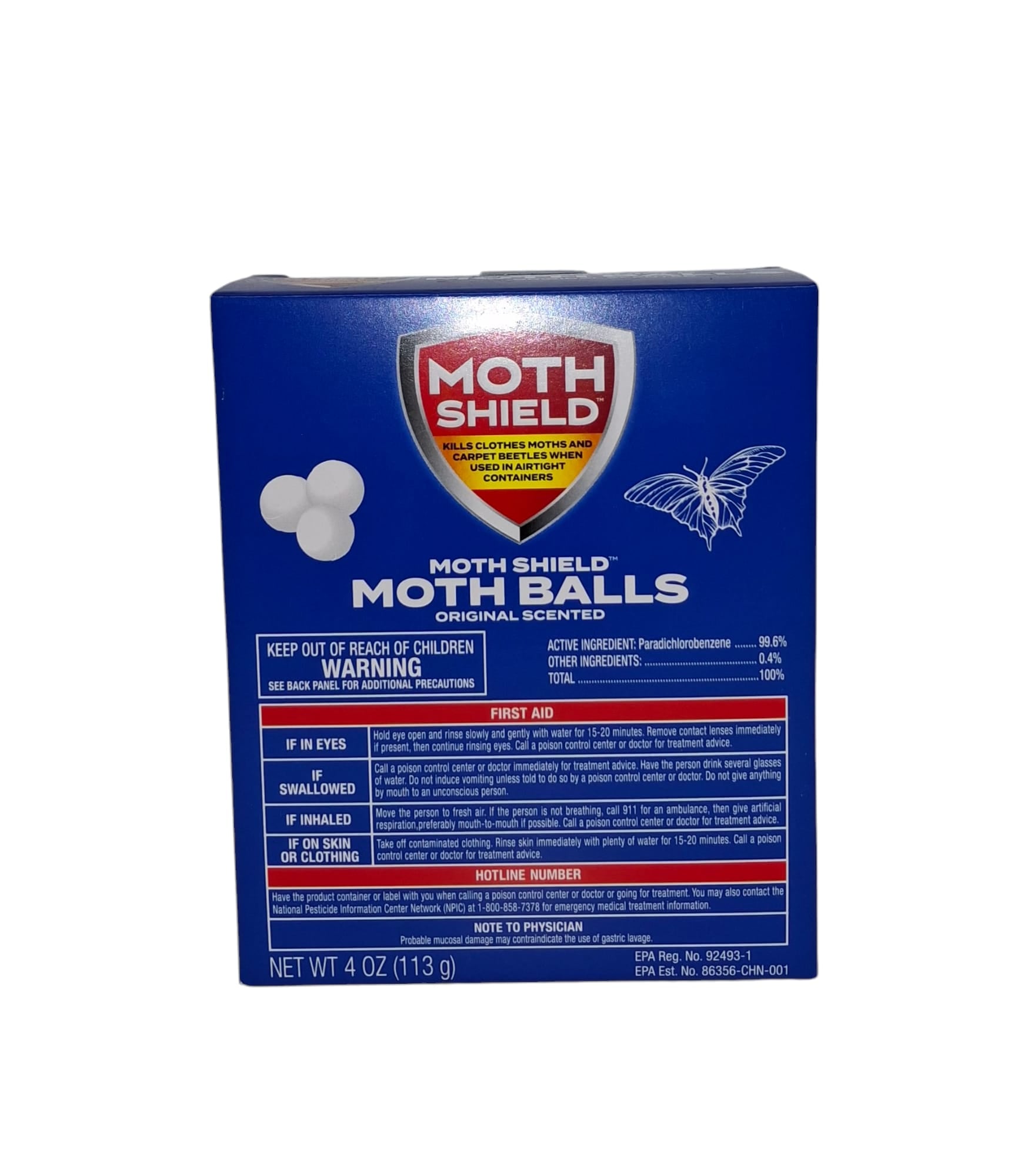 Moth Balls Shield Closet Block, Original Scent 4 oz