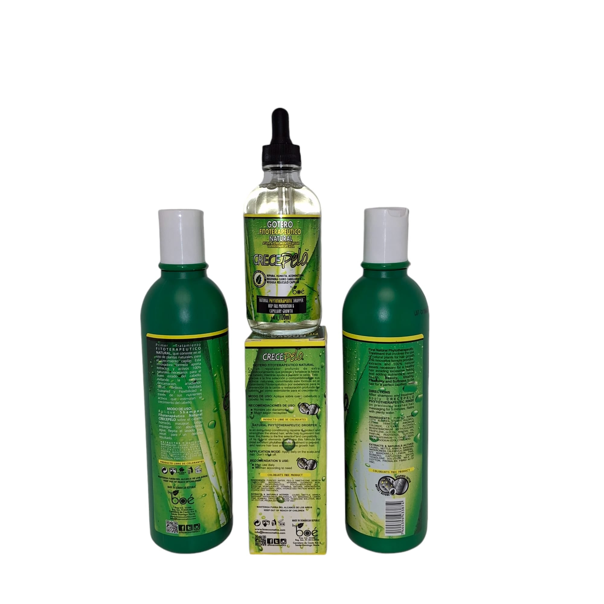 Hair Growth Set - Shampoo, Rinse, and Leave-In Treatment.