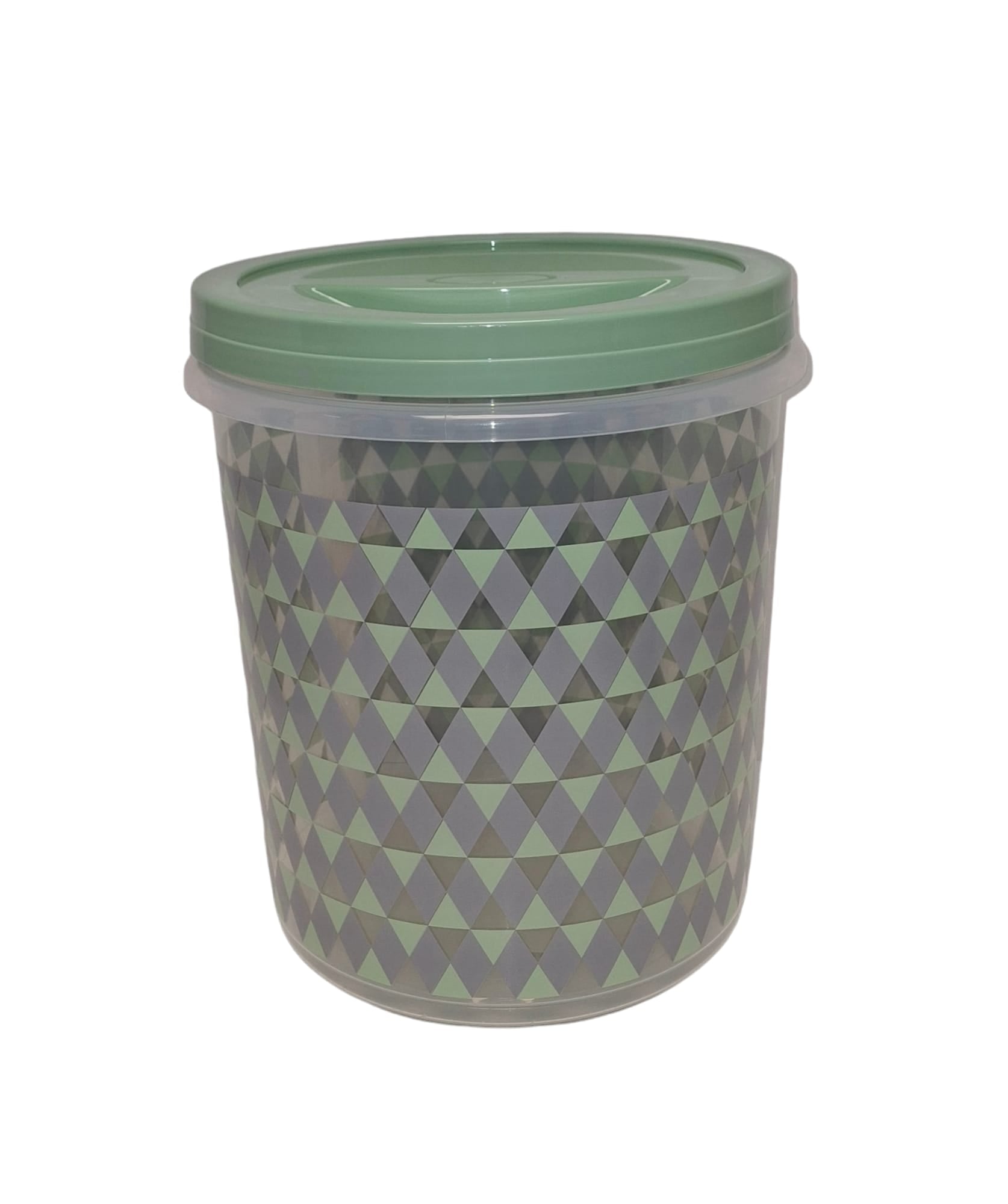 15 Litre Printed Round Container - Spacious and Stylish!