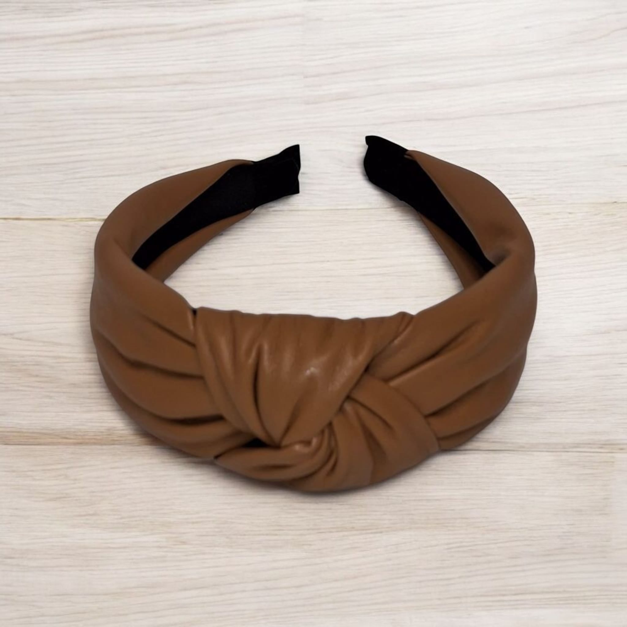 Yolanda Knotted Leather Headband – (Color Collection)
